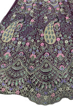 Purple butterfly net lehenga with coding sequins work for wedding and party wear