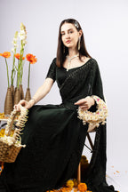 Ivory pearl cluster handle bag with floral embellishment handcrafted ethnic clutch for wedding and festive wear