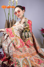 Green lotus shape pearl zardosi suede potli bag with hand embroidery gold zari floral motif bridal festive ethnic wedding accessory