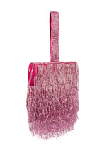 Eeth Pink Cut Dana Fringe Clutch Bag
