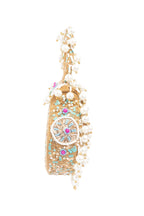 Eeth Gold Sequin Beads & Pearl Accents Clutch Bag