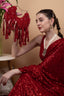 Red pearl and diamond embellished designer clutch for wedding and party wear