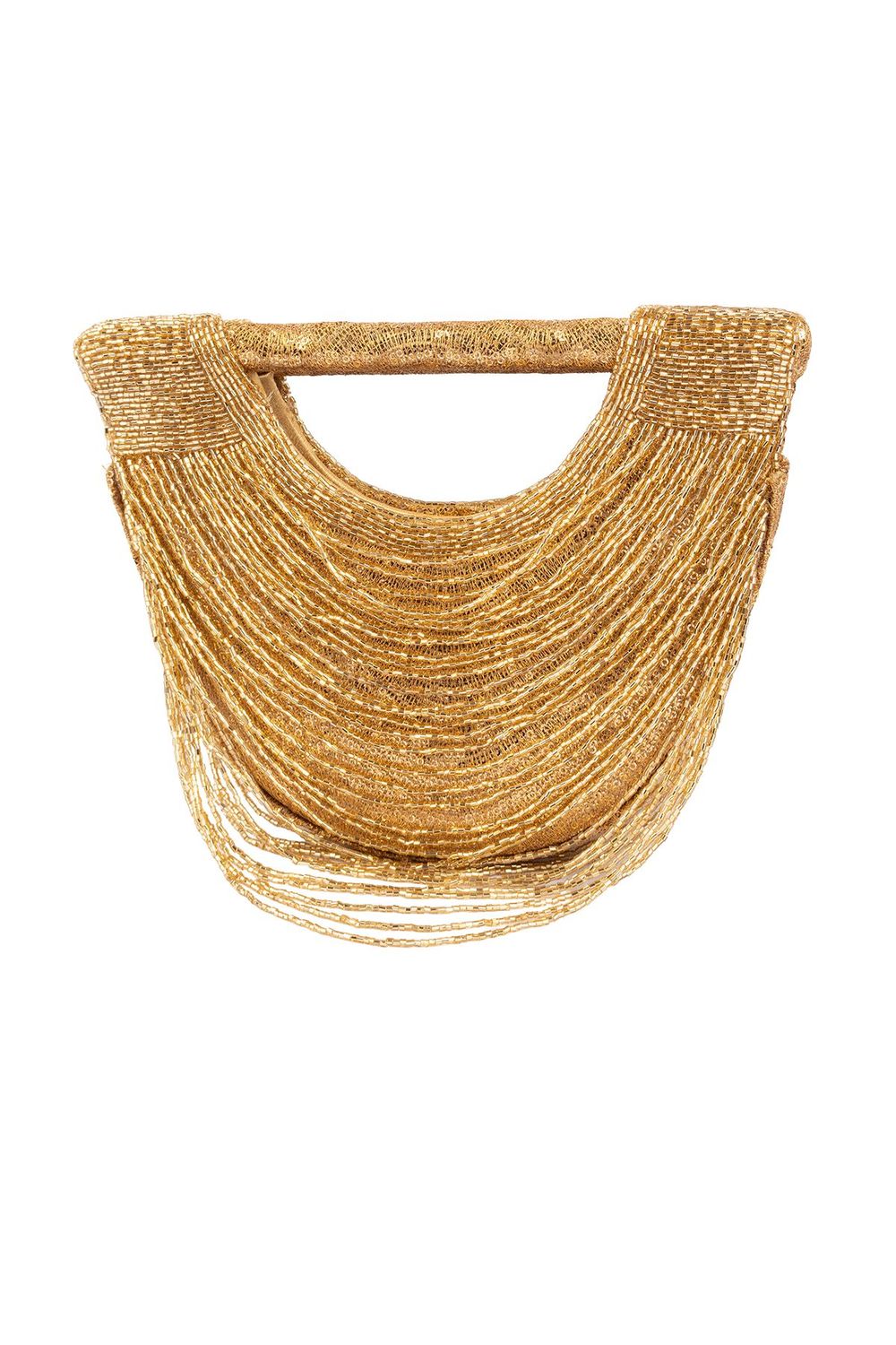 Gold cut dana embellished clutch on sequenced fabric with chain strap for wedding and party wear