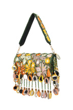 Handcrafted beaded clutch with mirror embellishments and sequin work on suede fabric for festive wear
