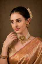 Kundan Floral Choker Necklace Set