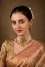 Kundan Floral Choker Necklace Set