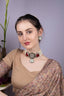 Pearl Choker Necklace with Red and Ivory Stones Statement Jewellery