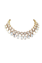 Fine Crafted Kundan Slim Necklace Set Premium Look