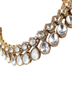 Fine Crafted Kundan Slim Necklace Set Premium Look