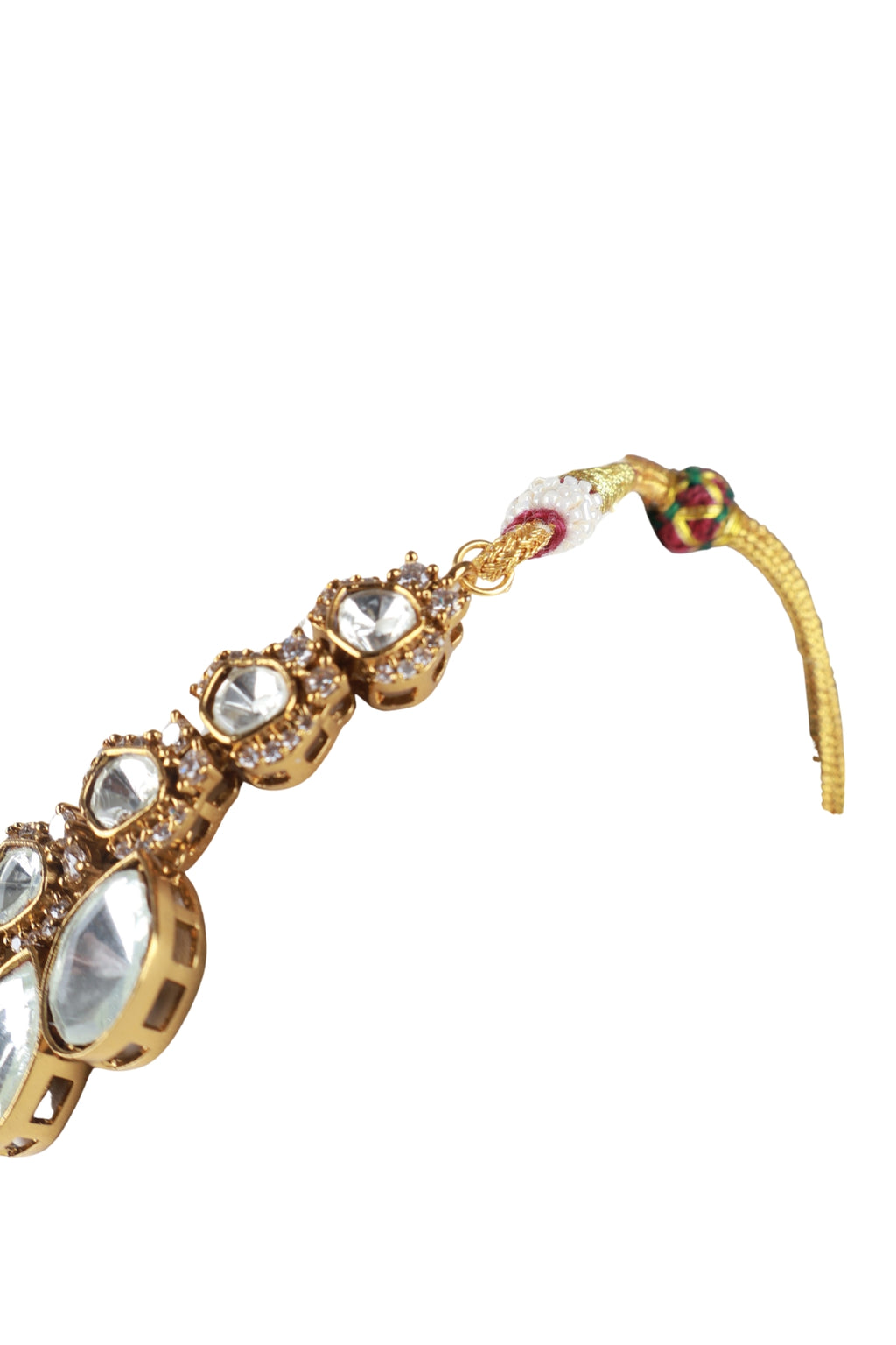 Fine Crafted Kundan Slim Necklace Set Premium Look