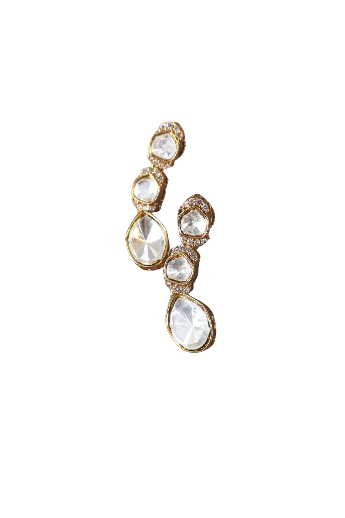 Fine Crafted Kundan Slim Necklace Set Premium Look