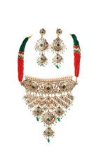 Green Kundan Choker Necklace Set