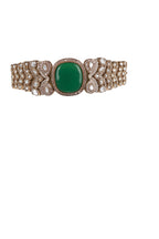 Exquisite Green Stone Kundan Choker Set
