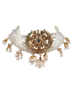 Kundan Floral Choker Necklace Set