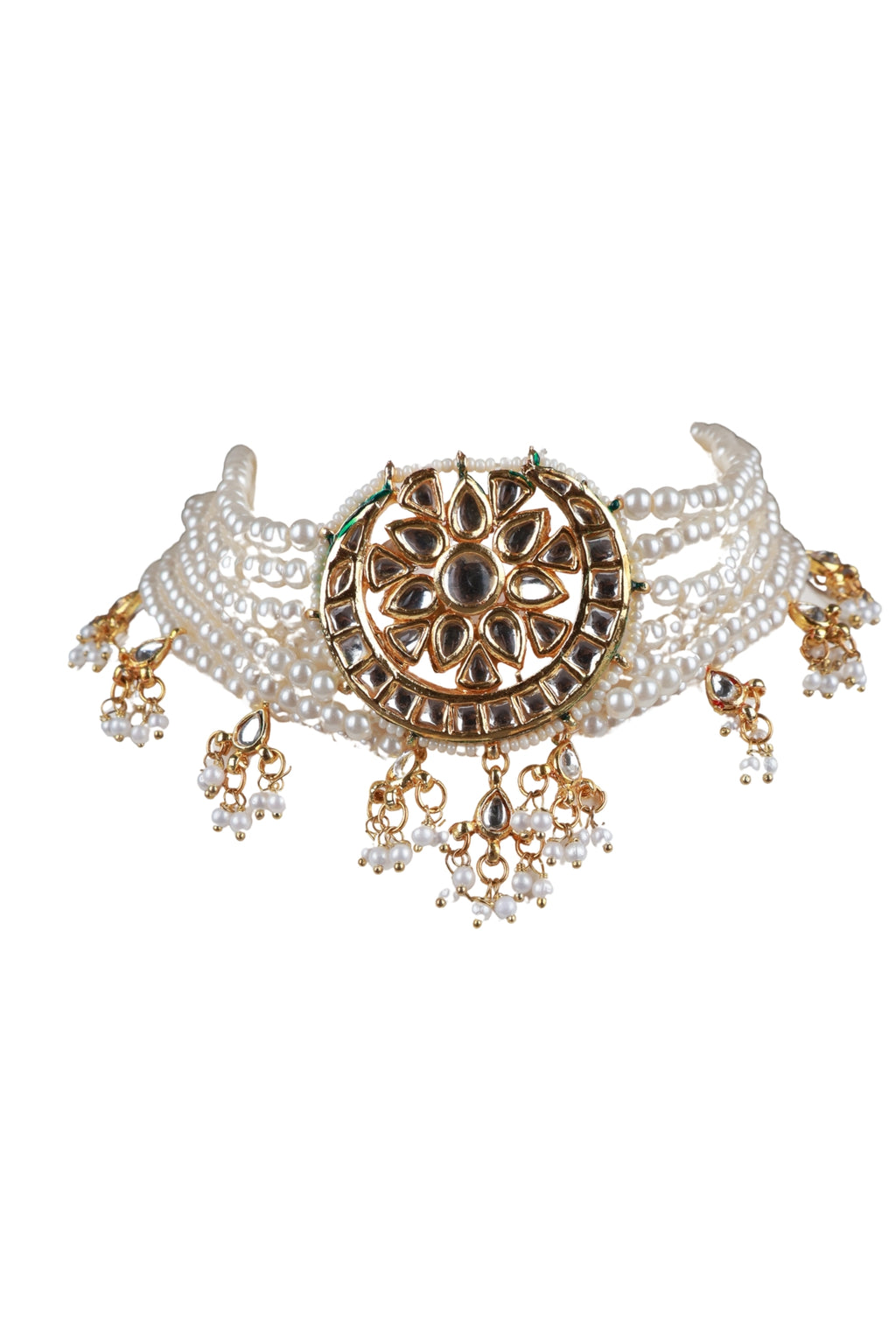 Kundan Floral Choker Necklace Set