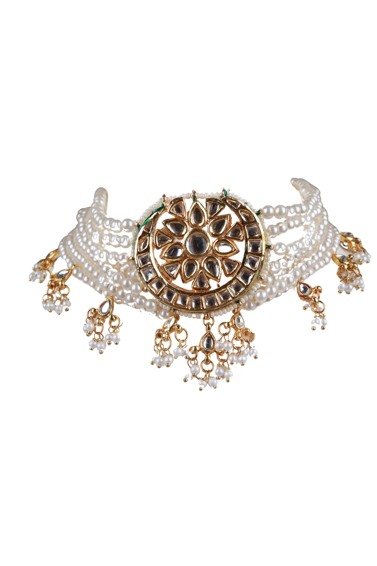 Kundan Floral Choker Necklace Set