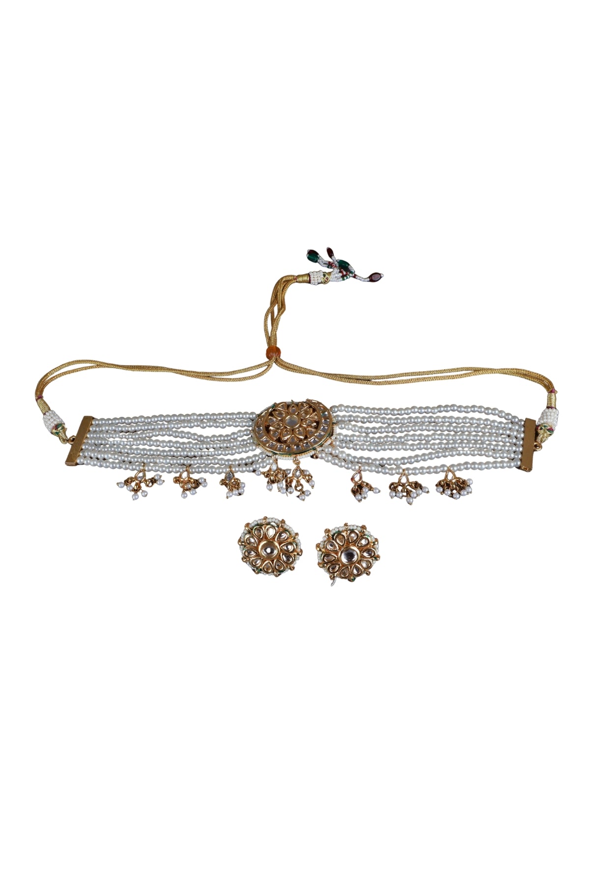 Kundan Floral Choker Necklace Set