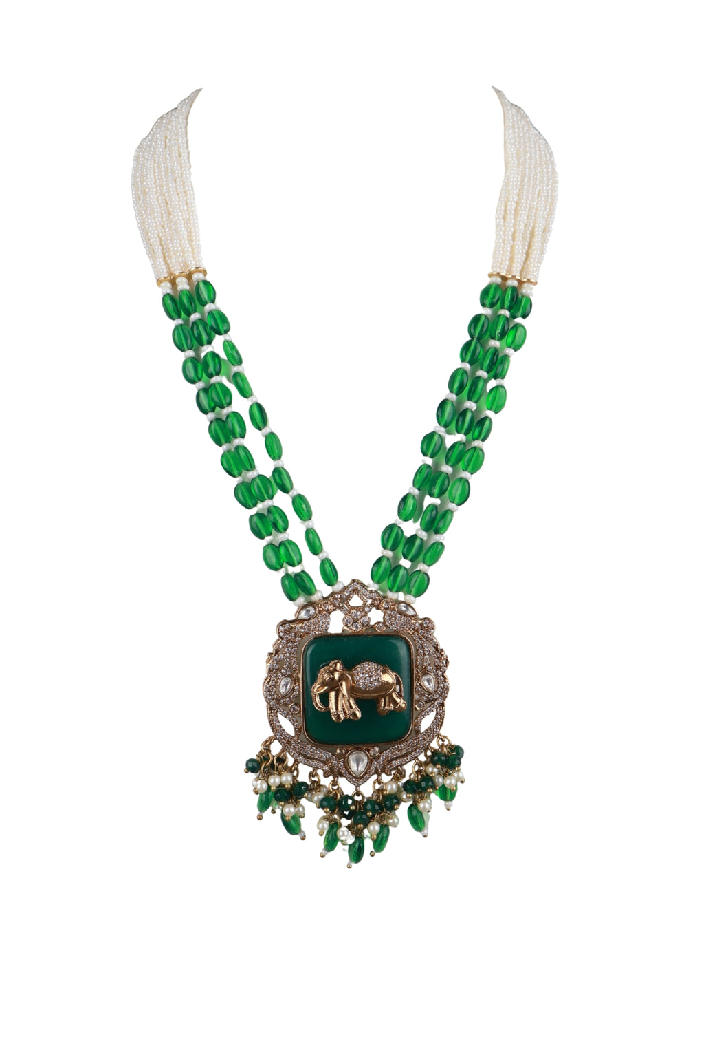 Long Layered Kundan Statement Necklace Set