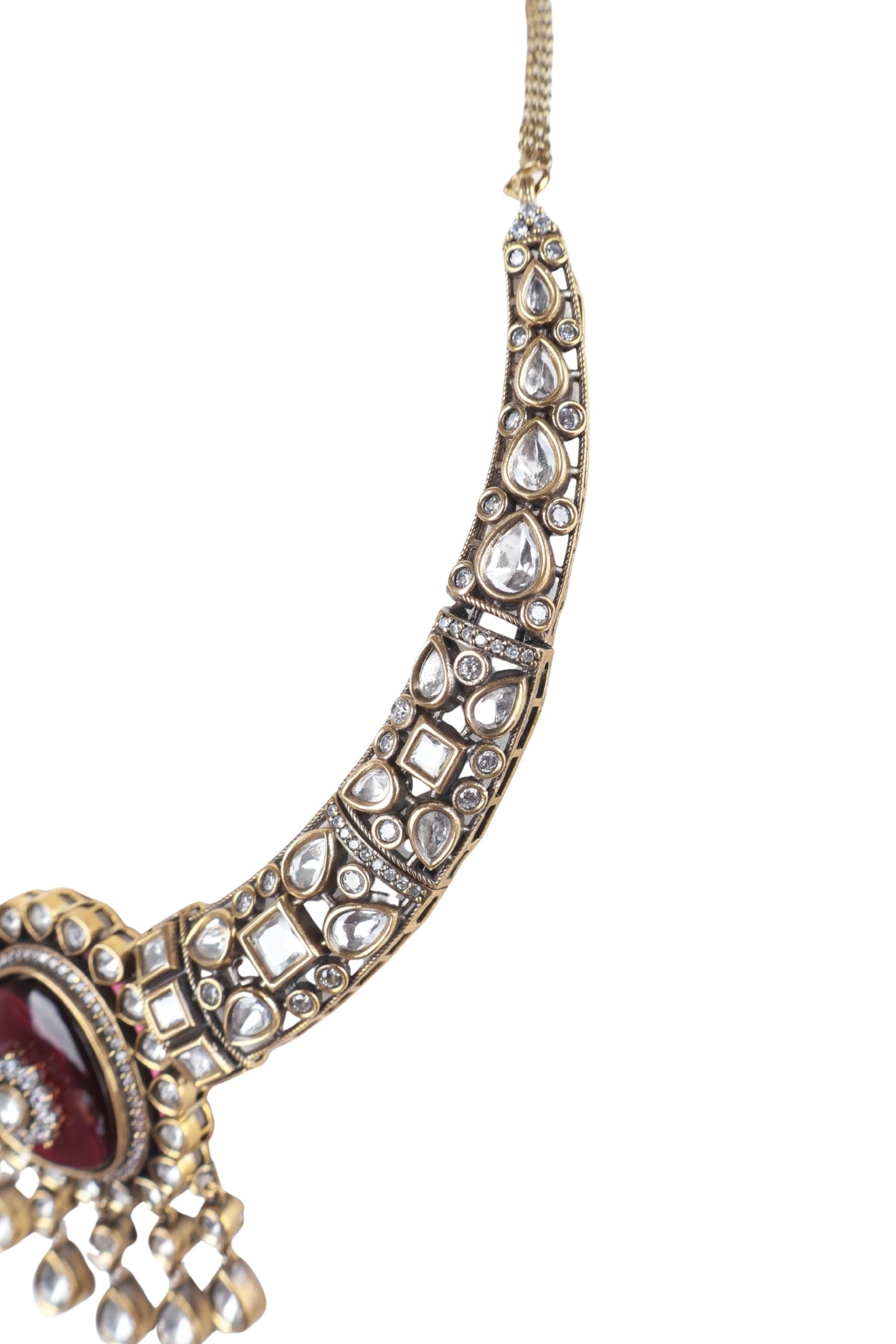 Premium Kundan Choker Necklace Set with Earrings