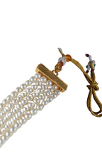 Multi Layer Pearl Necklace with Red Pendant Ethnic Jewellery