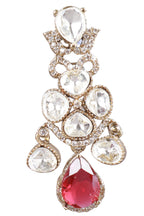 Emerald Red Crystal Statement Earrings