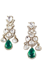 Emerald Crystal Statement Earrings