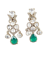 Emerald Crystal Statement Earrings