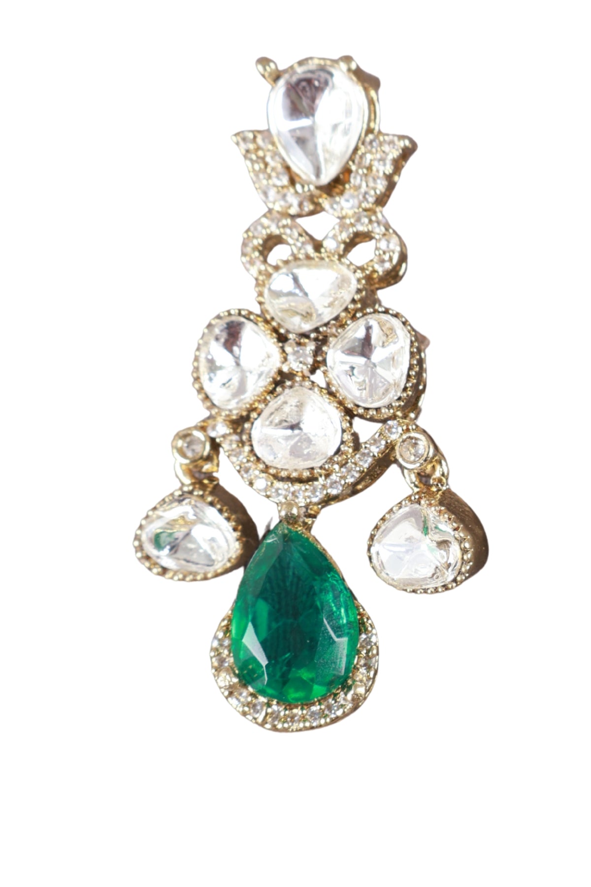 Emerald Crystal Statement Earrings