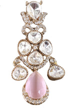 Emerald Pink Crystal Statement Earrings