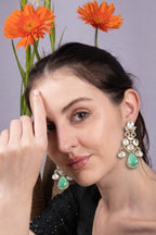 Emerald Green Crystal Statement Earrings