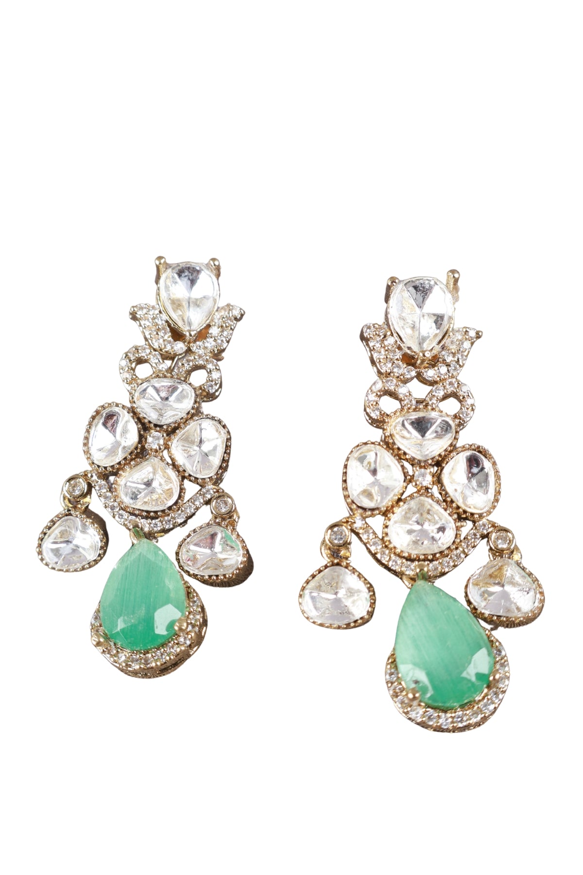 Emerald Green Crystal Statement Earrings