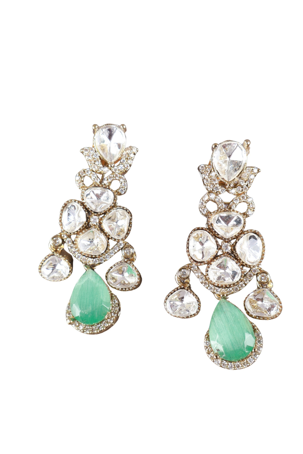Emerald Green Crystal Statement Earrings