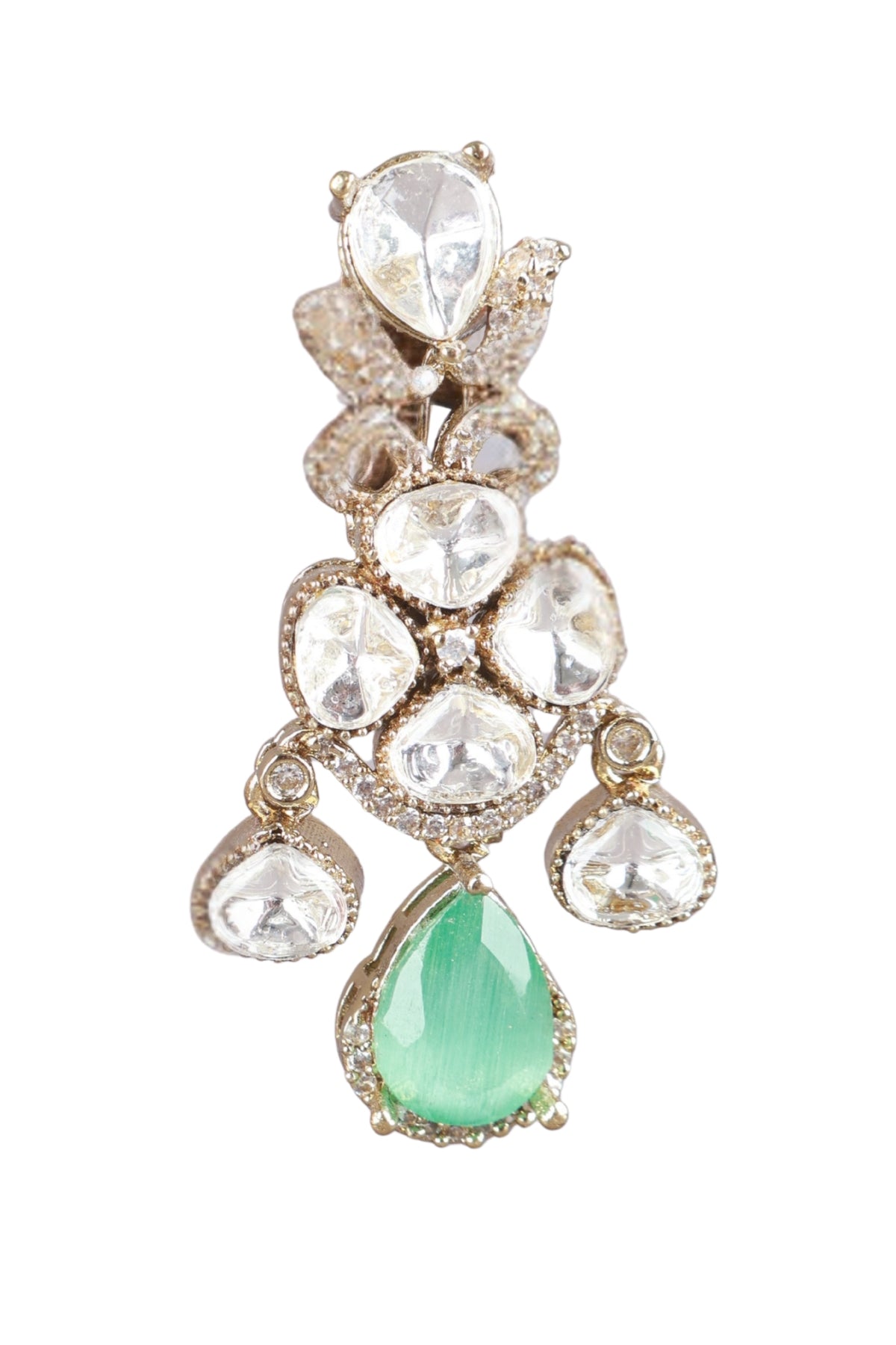 Emerald Green Crystal Statement Earrings