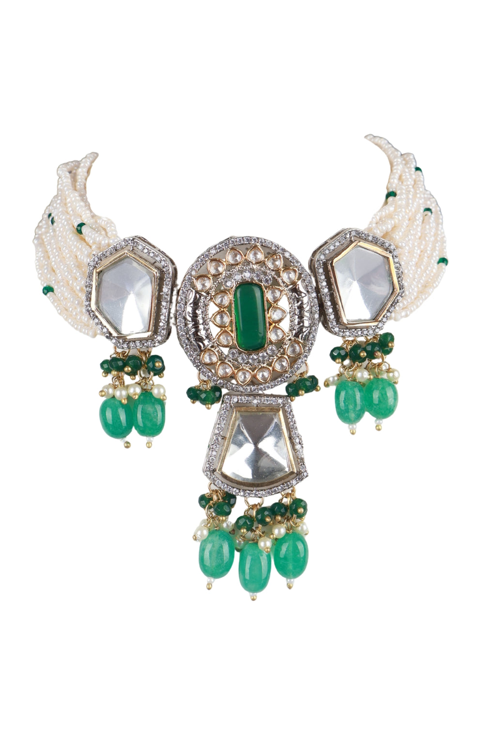 Kundan Gold Choker Necklace Set