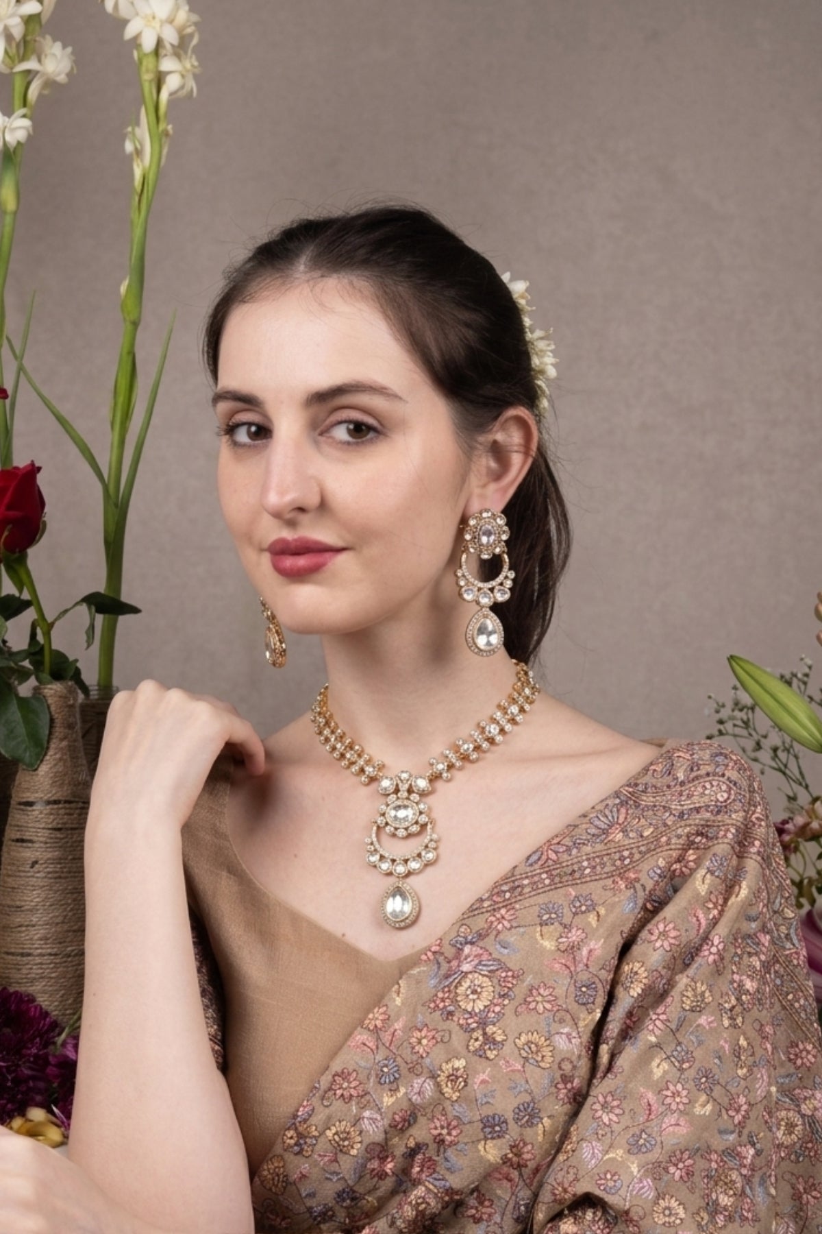 Elegant Kundan Necklace Set for Women