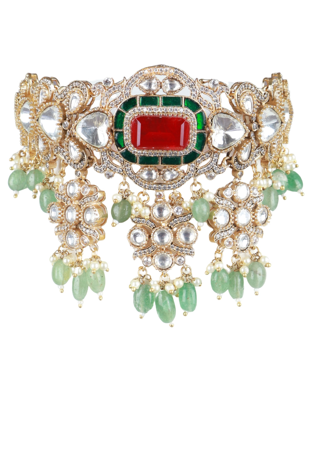 Grand Wide Kundan Bridal Choker Set