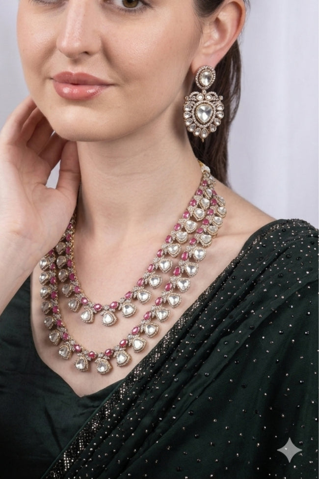 Designer Long Kundan Necklace Set Festive Jewellery Main Image