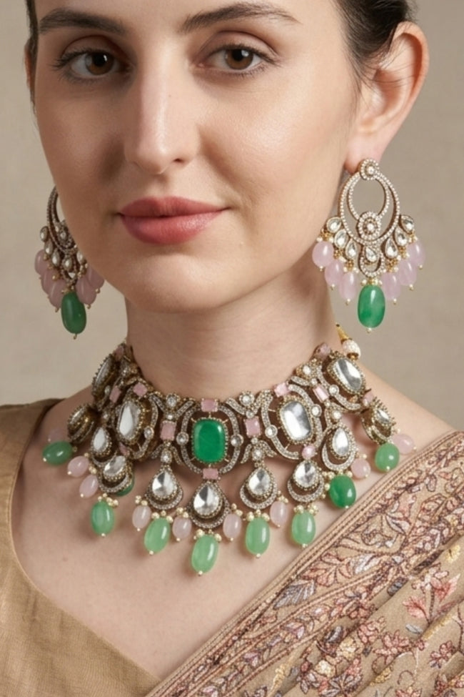Grand Bridal Necklace Set with Maangtikka Main Image