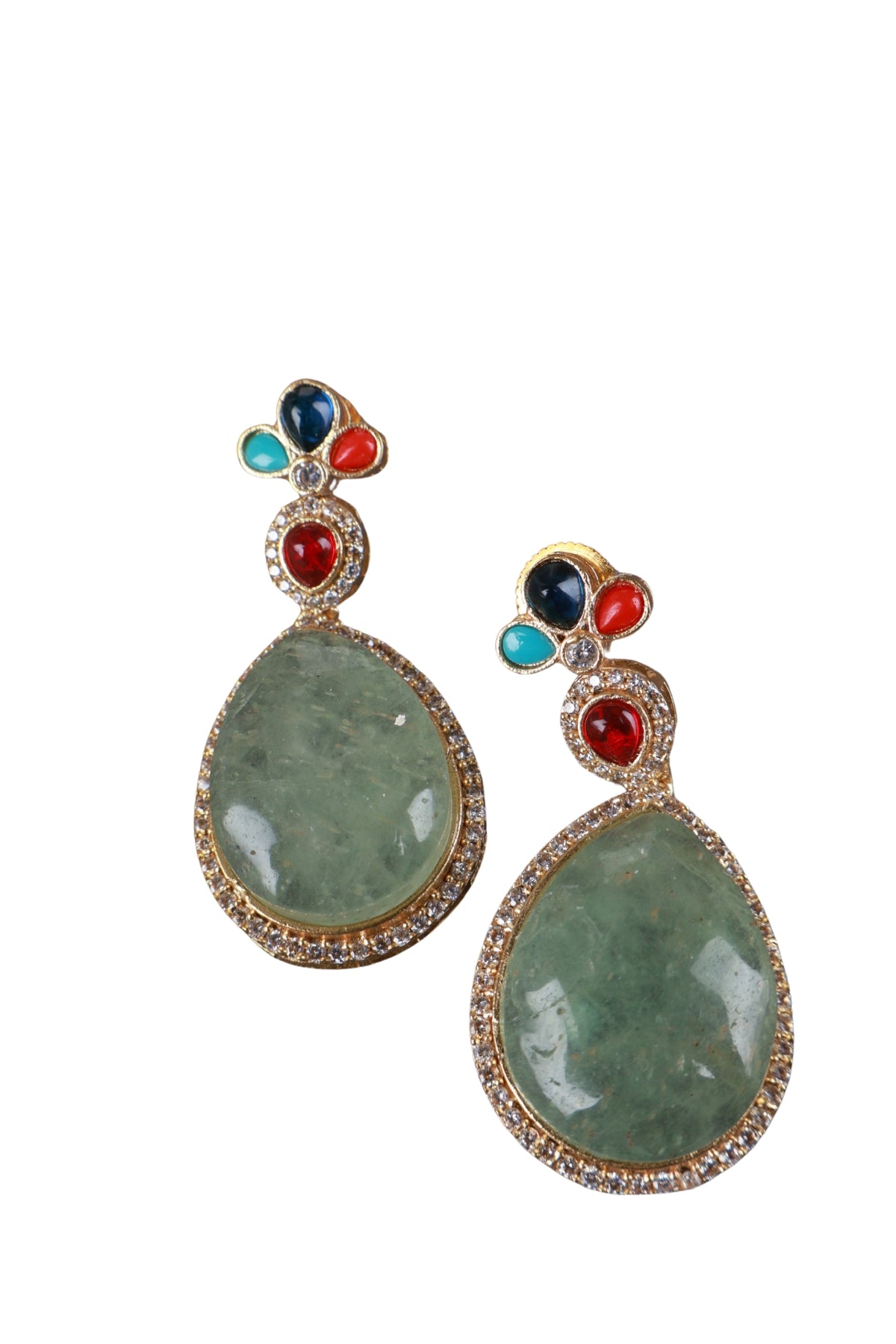 Premium Multicolor Kundan Necklace Set with Adjustable Dori
