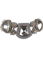 Polki Mirror Stone Pearl Choker Necklace Rare Bridal Jewellery