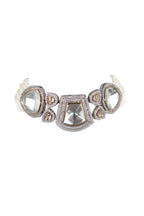 Polki Mirror Stone Pearl Choker Necklace Rare Bridal Jewellery