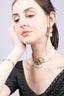 Polki Aqua Enamel Choker Seed Pearl Necklace Bridal Jewellery