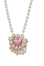 Baroque Pearl Long Necklace Blush Pink Pendant Statement Jewellery