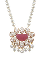 Baroque Pearl Long Necklace Blush Pink Pendant Statement Jewellery