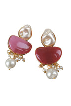 Baroque Pearl Long Necklace Blush Pink Pendant Statement Jewellery