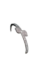 Pave CZ Silver Open Cuff Bypass Bangle Bracelet Luxe Jewellery