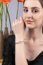 Green CZ Knot Bangle Silver Bracelet Contemporary Occasion Jewellery